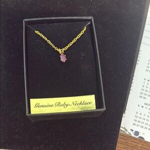 Genuine Ruby Necklace with Elegant Design
